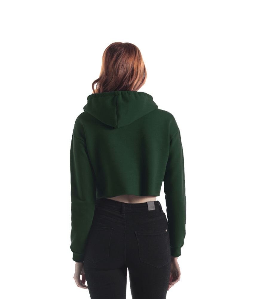 LOYAL to TORONTO Pocket Women's Cropped Hoodie (Forest Green) - LOYAL to a TEE