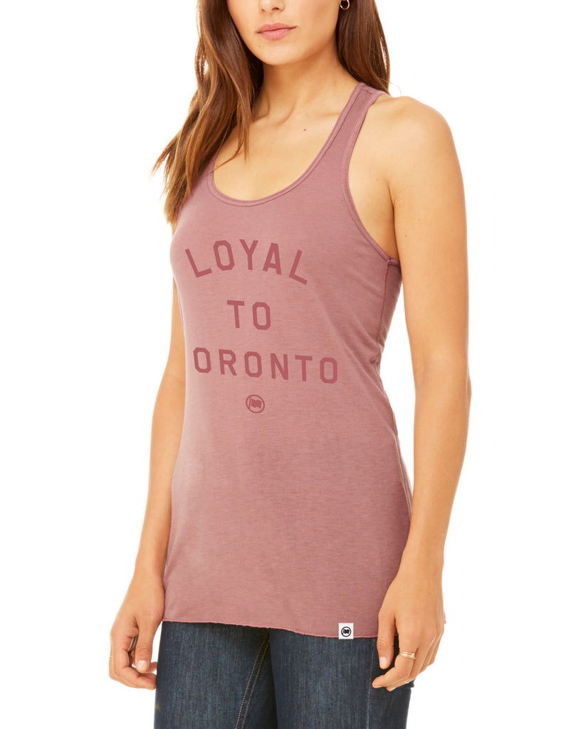 LOYAL to TORONTO Women's Flowy Racerback Tank (Mauve) - LOYAL to a TEE