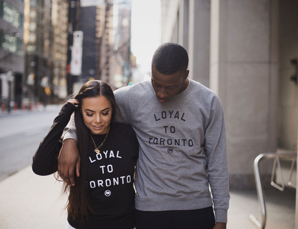 LOYAL to TORONTO Unisex French Terry Crewneck (Heather Grey) - LOYAL to a TEE