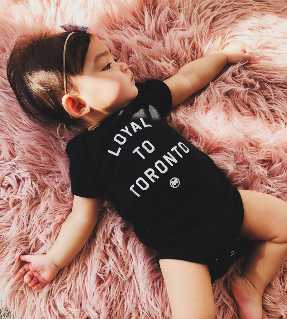 LOYAL to TORONTO Baby Onesie (Black) - LOYAL to a TEE