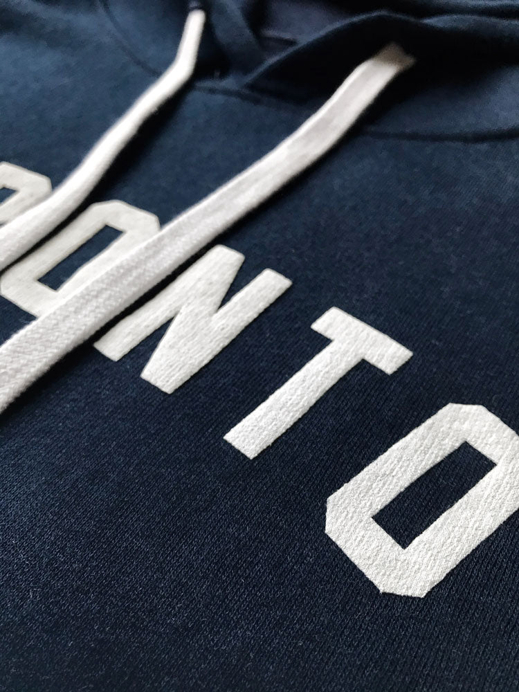 Toronto Puff Women's Cropped Hoodie (Navy) - LOYAL to a TEE