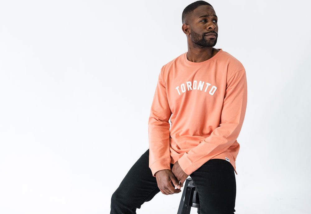 Toronto Puff Unisex French Terry Sweater (Peach) - LOYAL to a TEE