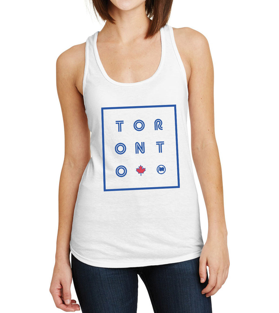 TORONTO Women's Racerback Tank (White Triblend) - LOYAL to a TEE