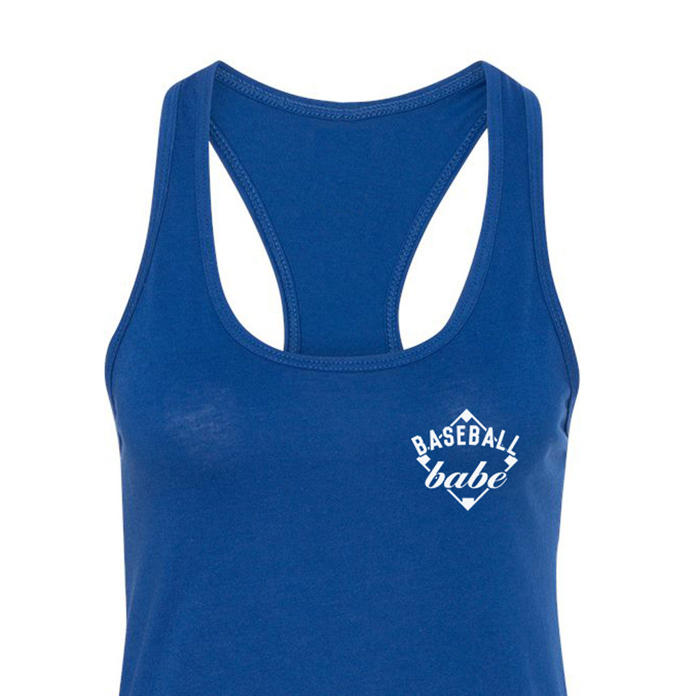 Baseball Babe Women's Racerback Tank (Blue) - LOYAL to a TEE