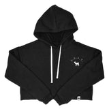 GOAT Women's Cropped Hoodie (Black) - LOYAL to a TEE