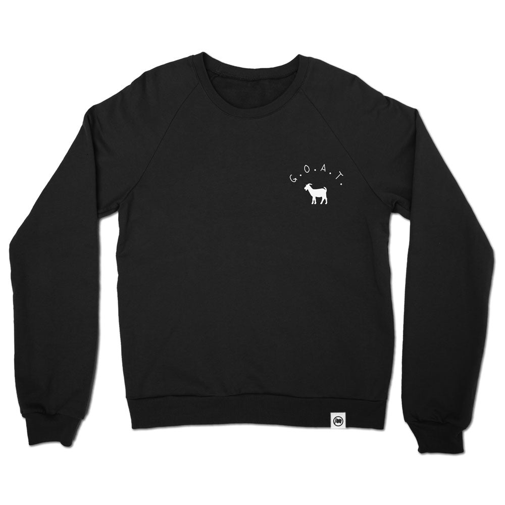 GOAT Pocket Unisex French Terry Crewneck (Black) - LOYAL to a TEE