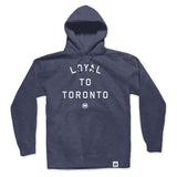 LOYAL to TORONTO Unisex French Terry Hoodie (Heather Navy) - LOYAL to a TEE