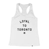 LOYAL to TORONTO Women's Racerback Tank (White Triblend) - LOYAL to a TEE