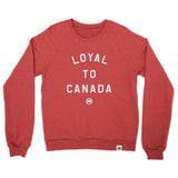 LOYAL to CANADA Unisex French Terry Crewneck (Heather Red) - LOYAL to a TEE