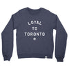 LOYAL to TORONTO Unisex French Terry Crewneck (Heather Navy) - LOYAL to a TEE