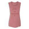 LOYAL to TORONTO Women's Flowy Muscle Tank (Mauve) - LOYAL to a TEE