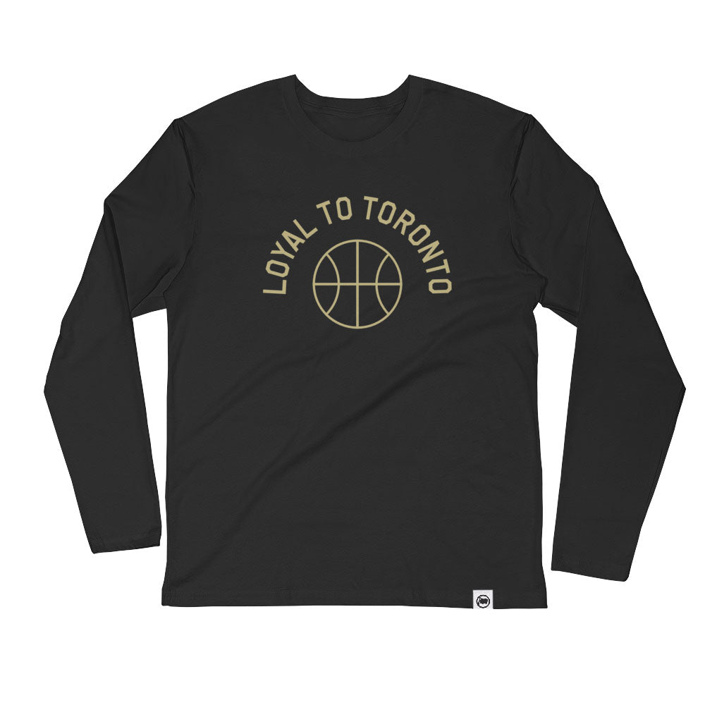 LOYAL to TORONTO Basketball Unisex Long Sleeve Tee (Black) - LOYAL to a TEE