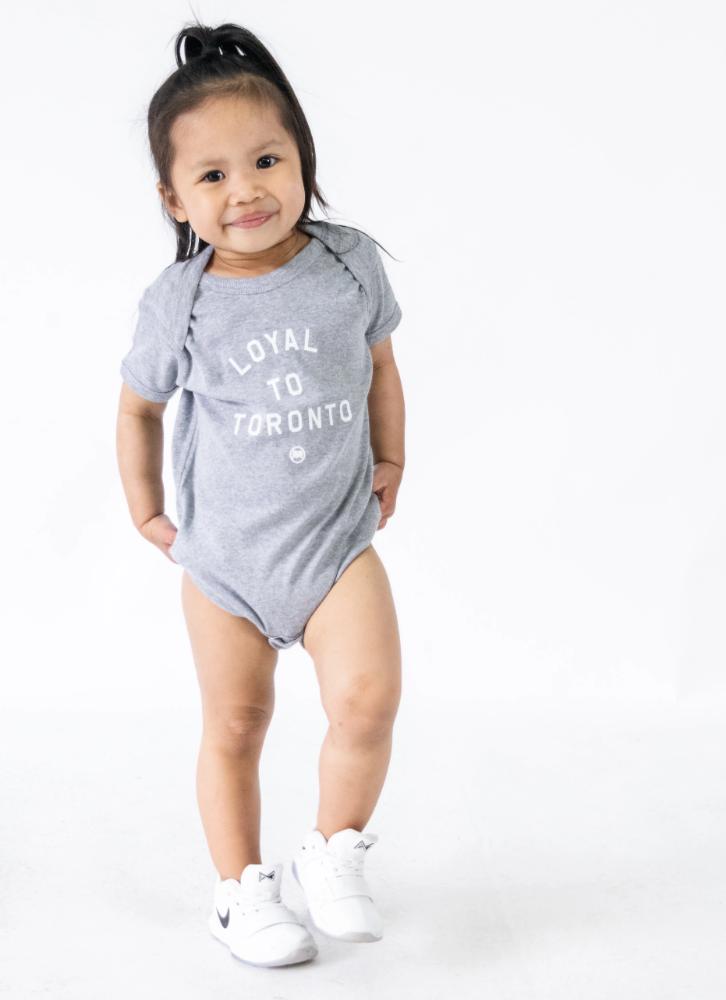 LOYAL to TORONTO Baby Onesie (Heather Grey) - LOYAL to a TEE