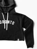 Toronto Puff Women's Cropped Hoodie (Black) - LOYAL to a TEE