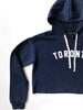 Toronto Puff Women's Cropped Hoodie (Navy) - LOYAL to a TEE