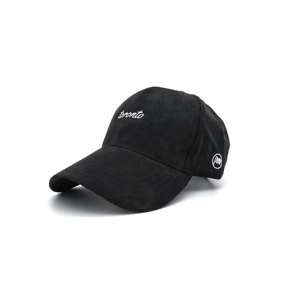 Toronto Script Suede Strapback (Black) - LOYAL to a TEE