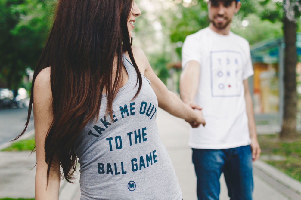 Ball Game Women's Racerback Tank (Heather Grey Triblend) - LOYAL to a TEE